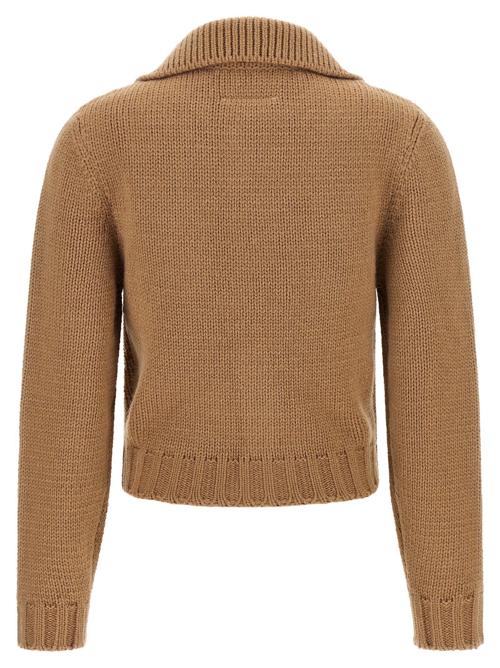 Mm6 Maison Margiela White Stitch Line Cardigan