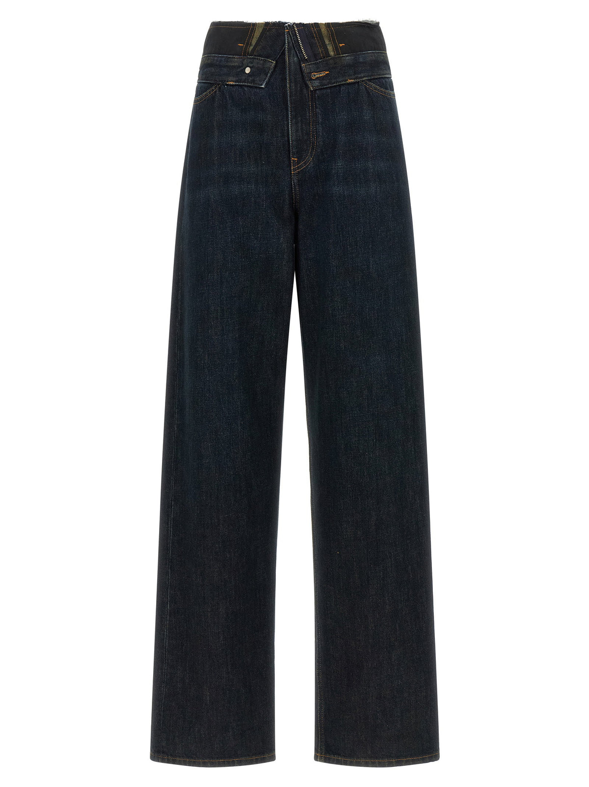 Mm6 Maison Margiela Raw Cut Waist Jeans