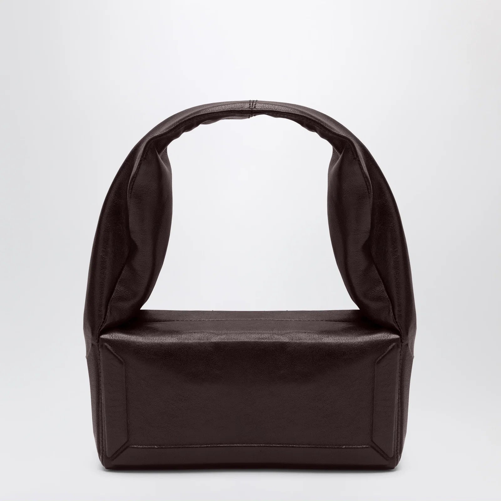 Maison Margiela Box East West Small Bag in Burgundy Leather
