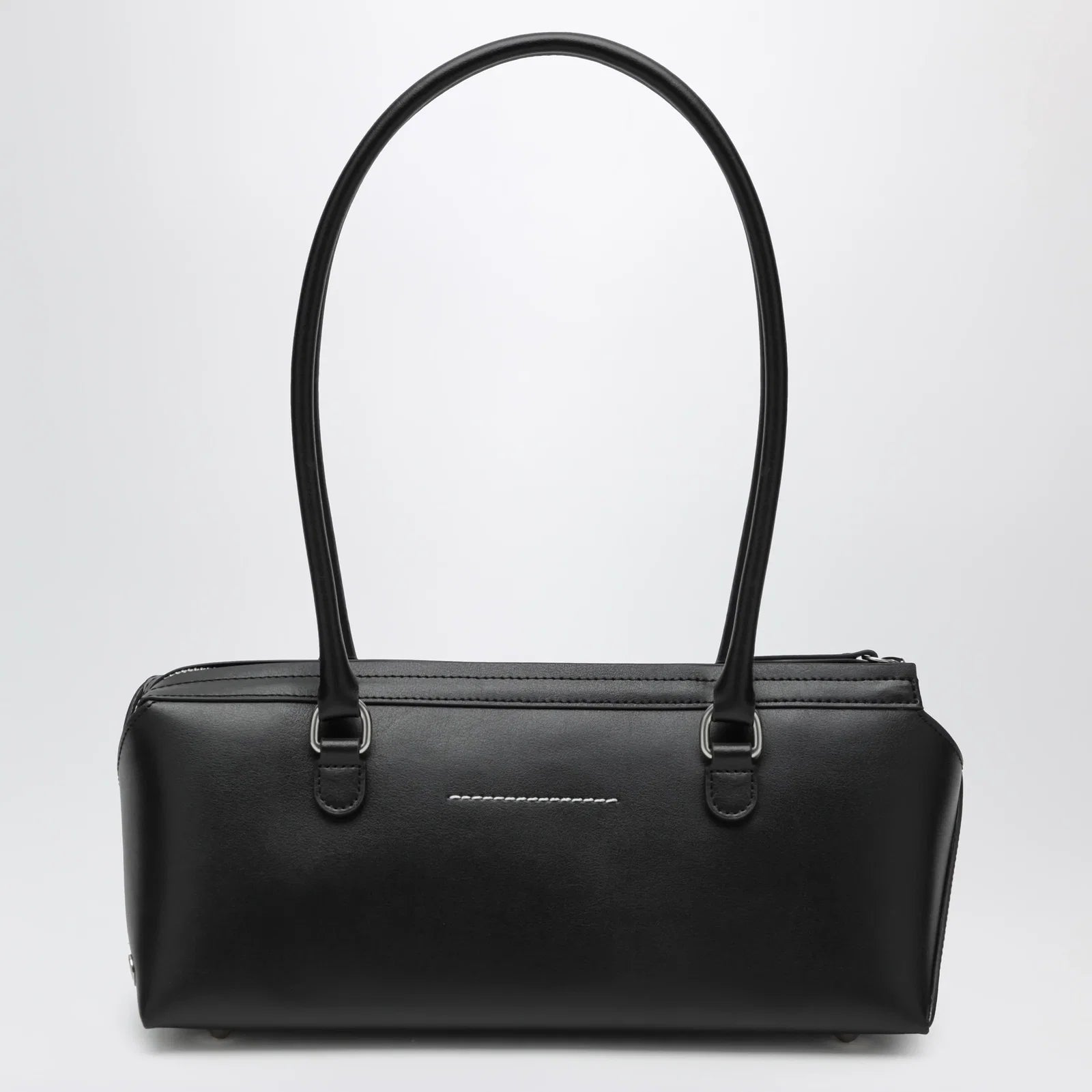 MM6 Maison Margiela Small black leather Bowling bag