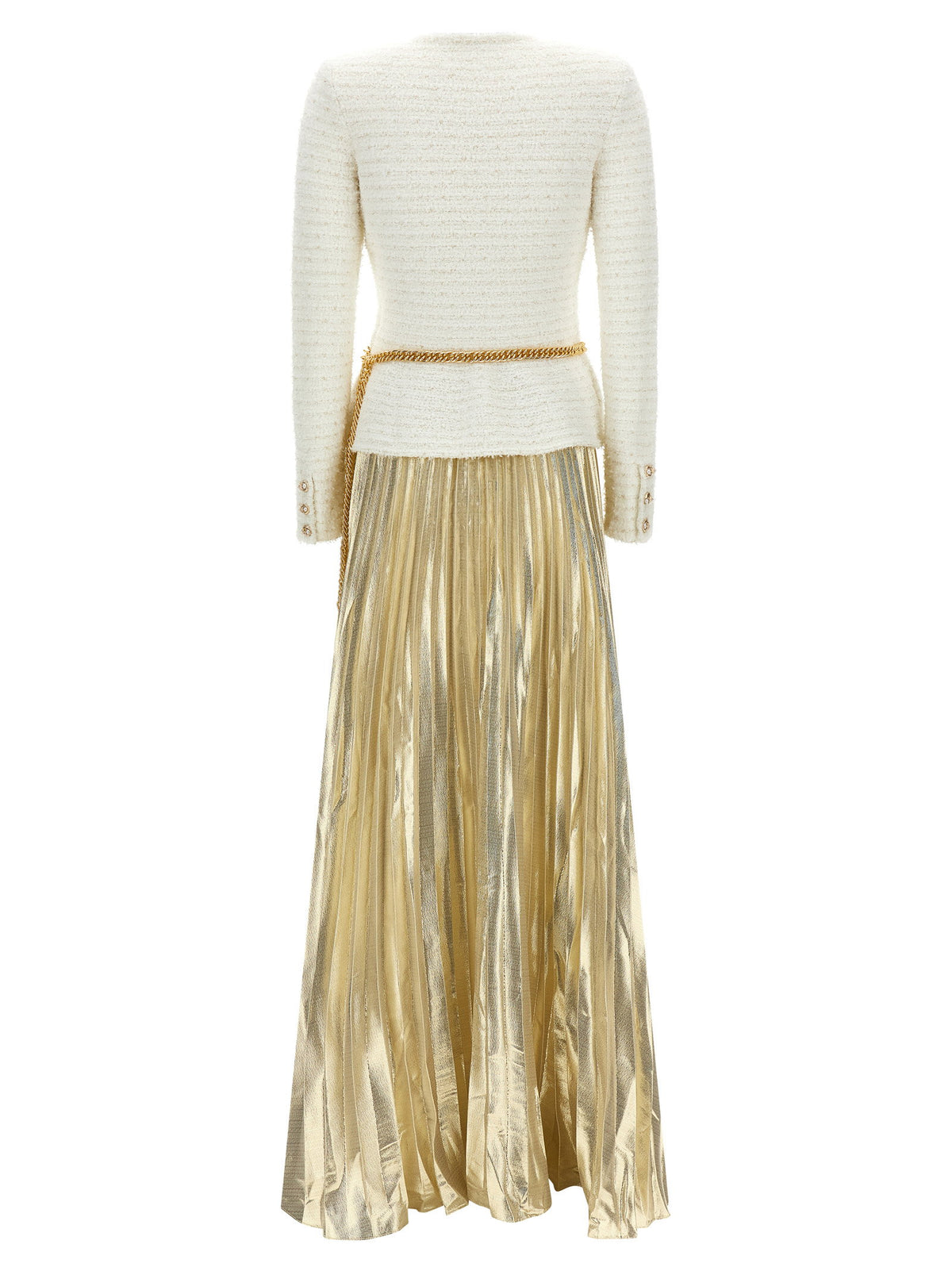 Self-Portrait Long Pleated Skirt Dress