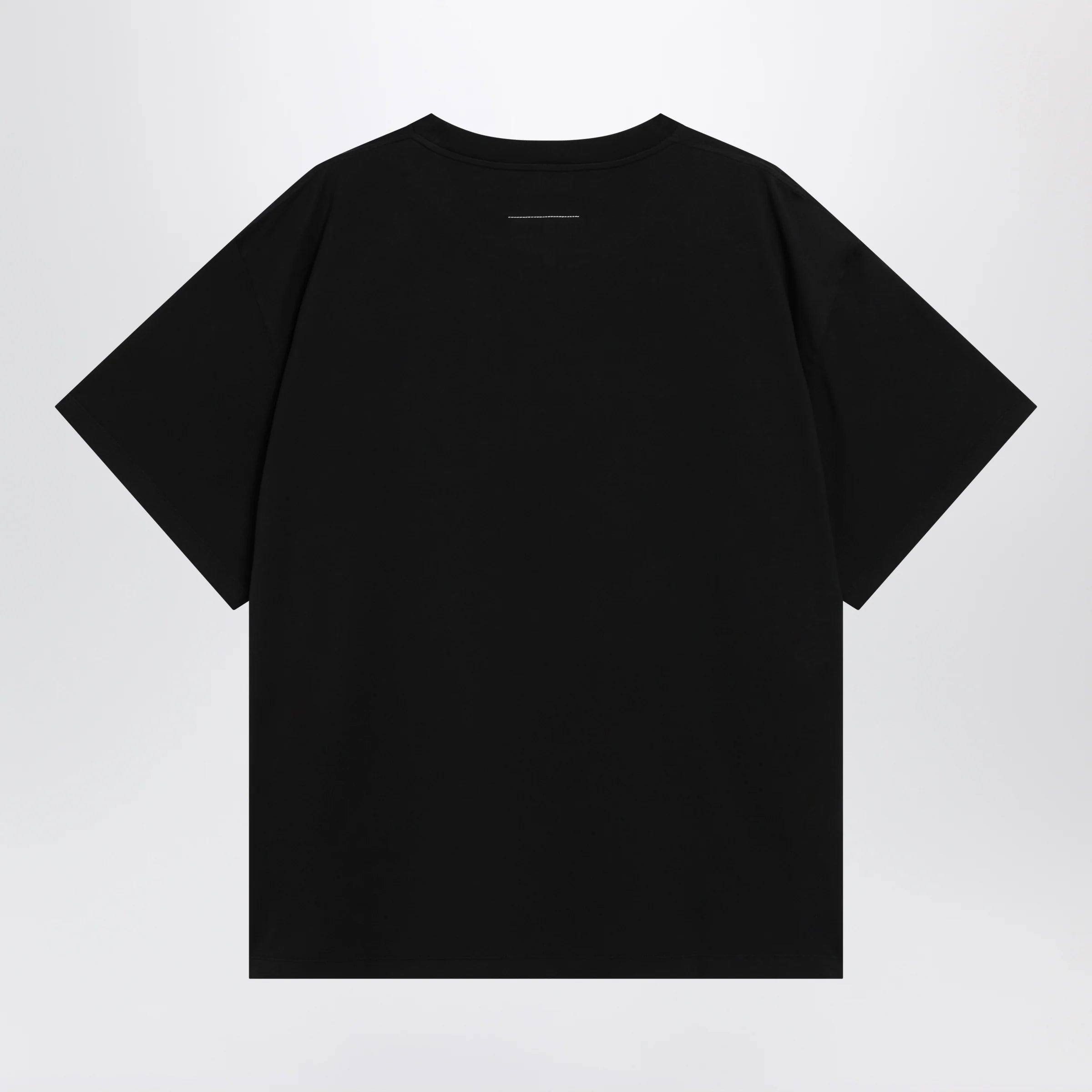 MM6 Maison Margiela Black cotton T-shirt with Numeric logo