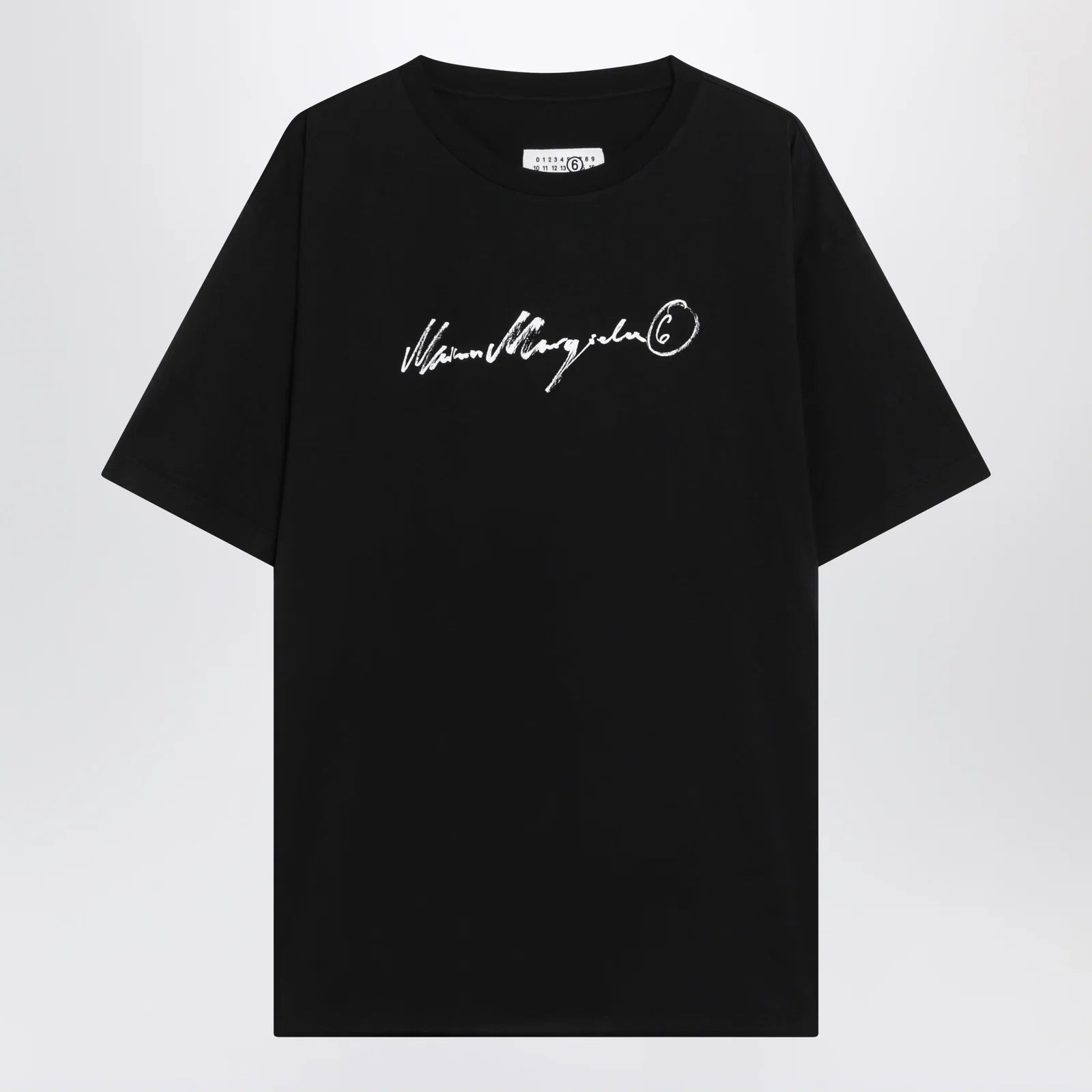 MM6 Maison Margiela Black T-shirt with logo print