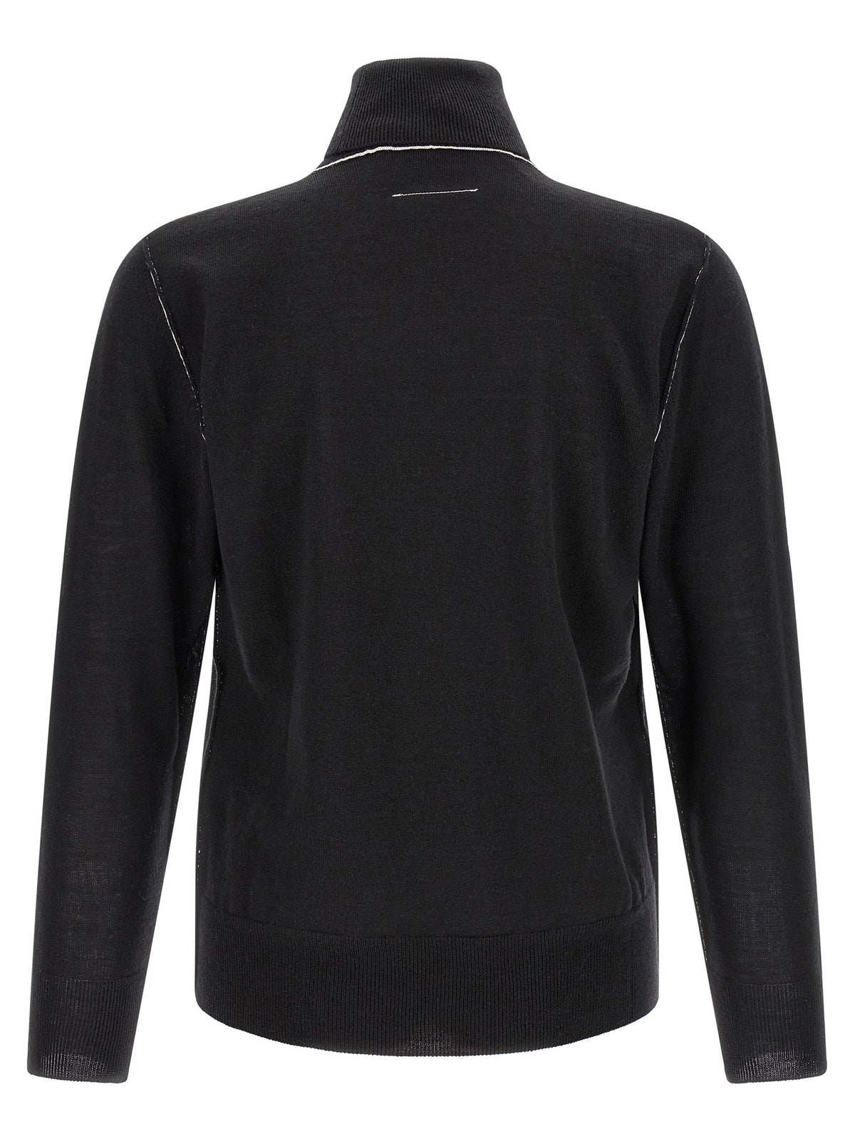 Mm6 Maison Margiela Turtleneck Sweater With Contrast Stitching