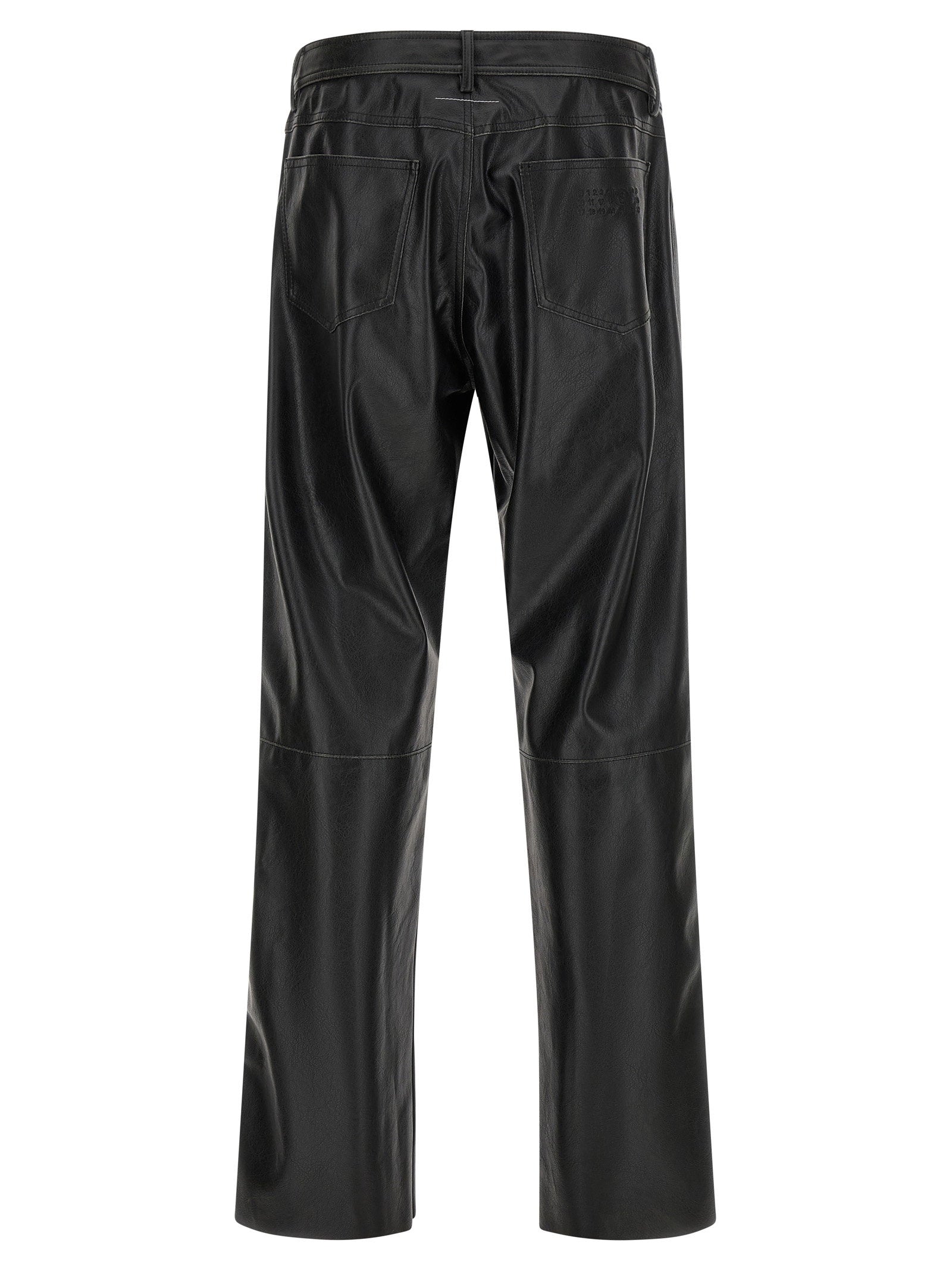 Mm6 Maison Margiela Leather-effect Pants