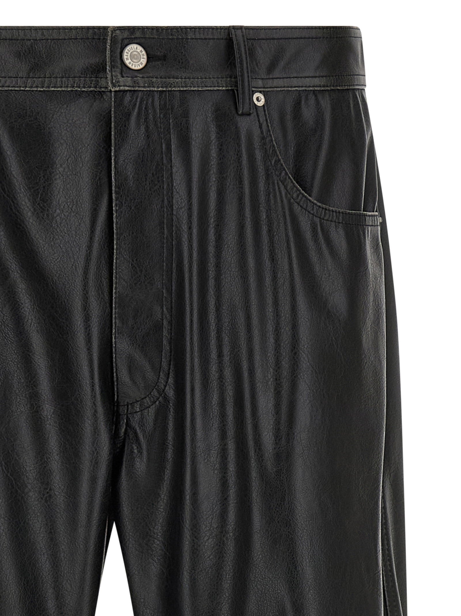 Mm6 Maison Margiela Leather-effect Pants