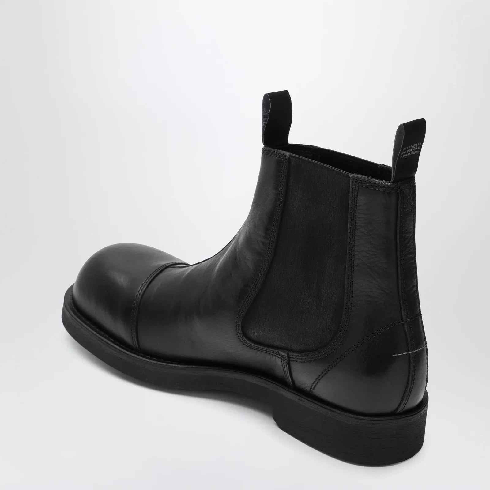 MM6 Maison Margiela Black leather Chelsea Biker boots