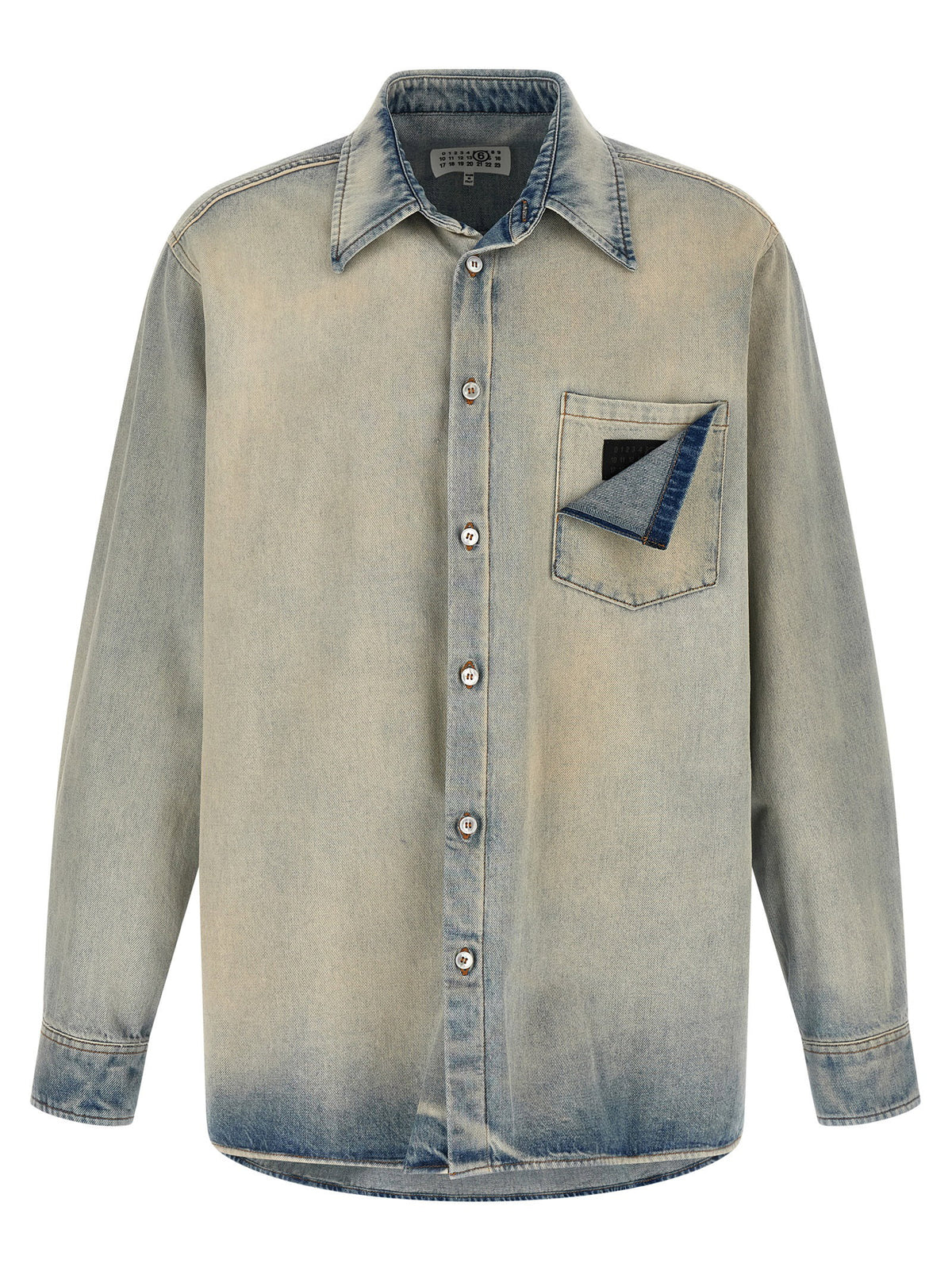 Mm6 Maison Margiela Numeric Signature Mm6 Denim Shirt