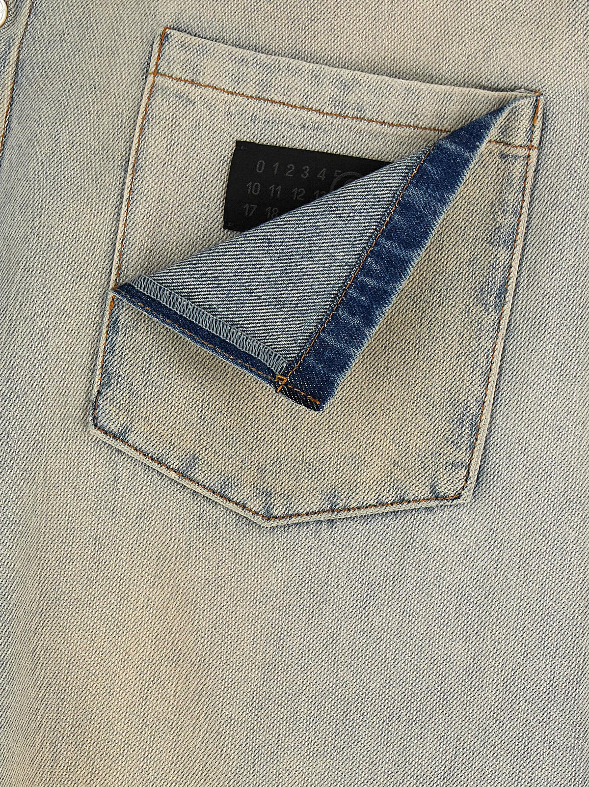 Mm6 Maison Margiela Numeric Signature Mm6 Denim Shirt