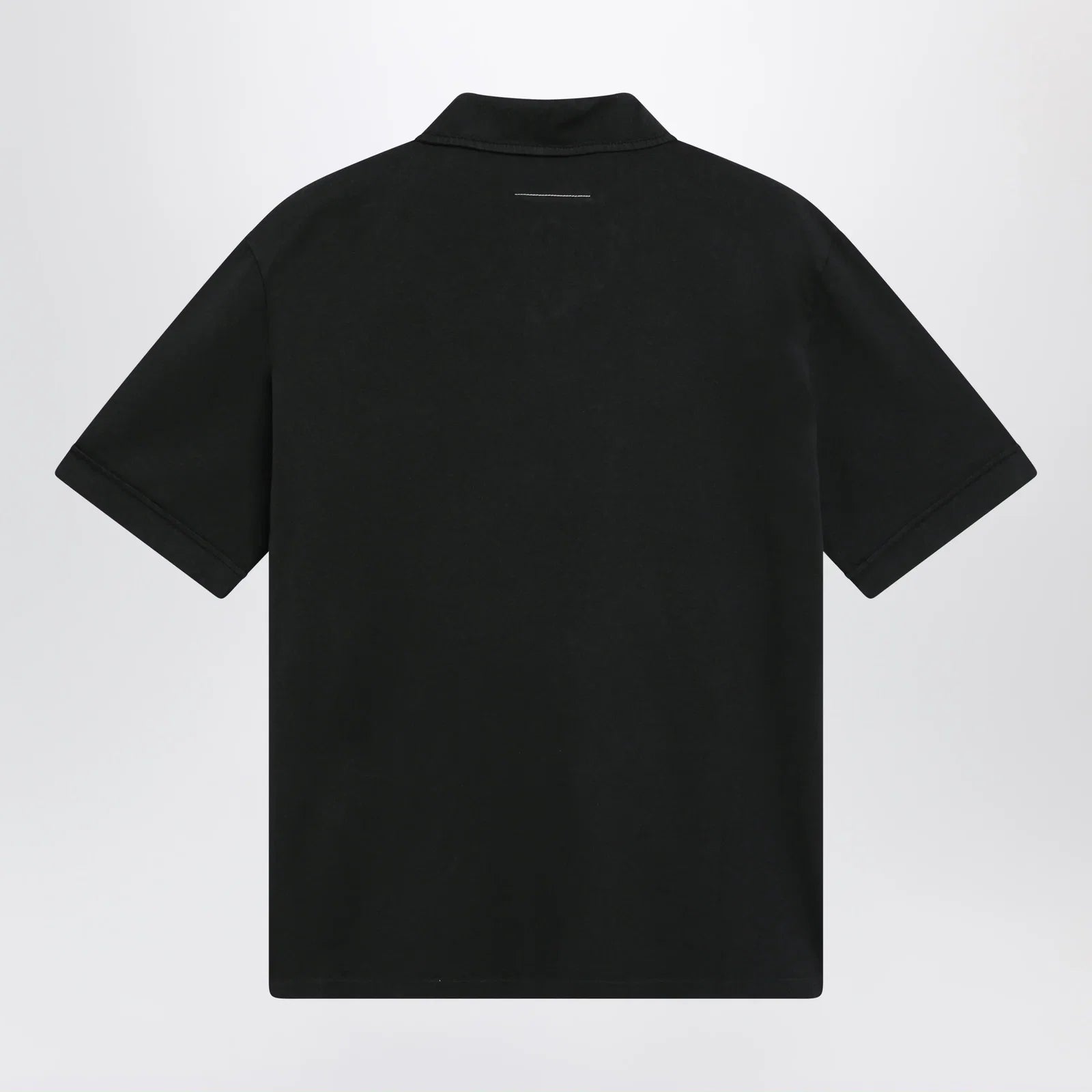 MM6 Maison Margiela Black cotton polo shirt