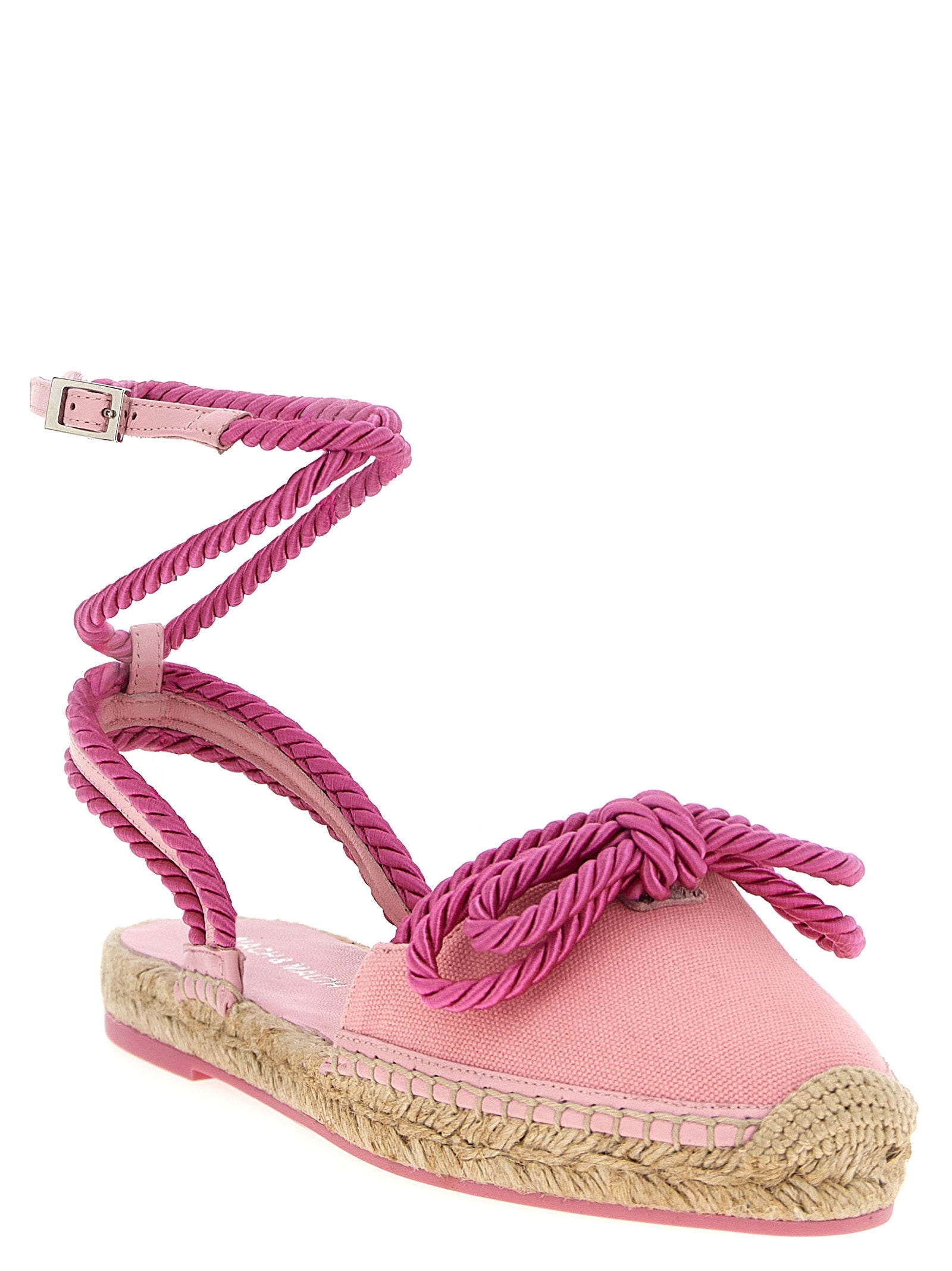 Mach & Mach Double Bow Pink Riviera Espadrilles