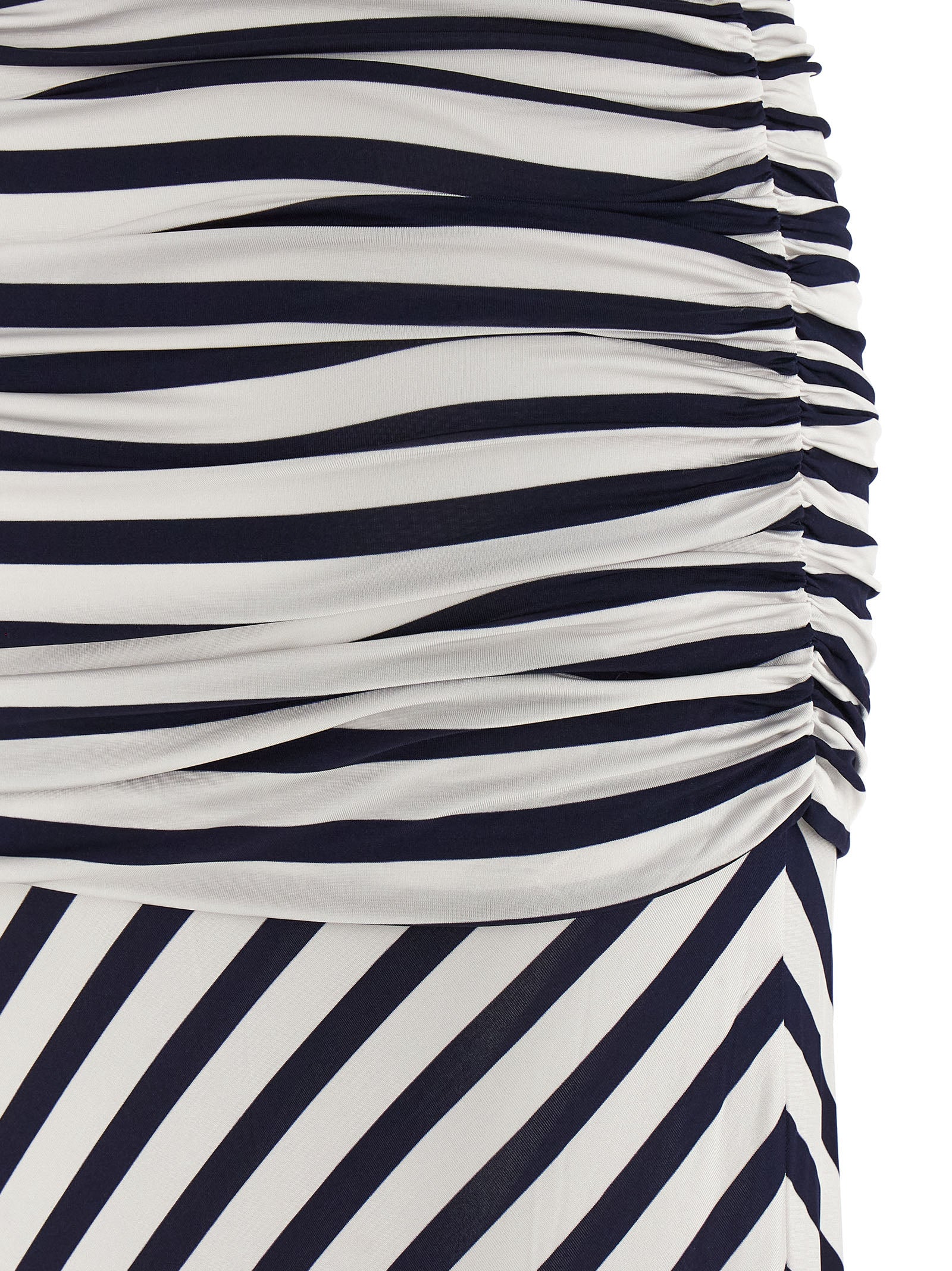 Self-Portrait Navy Stripe Jersey Maxi Dress