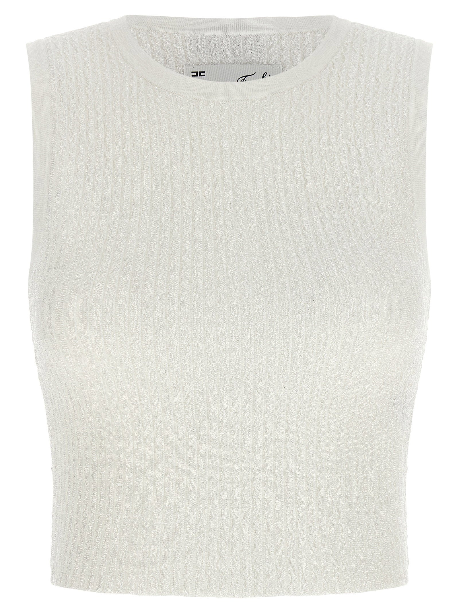 Elisabetta Franchi Ribbed Crop Top
