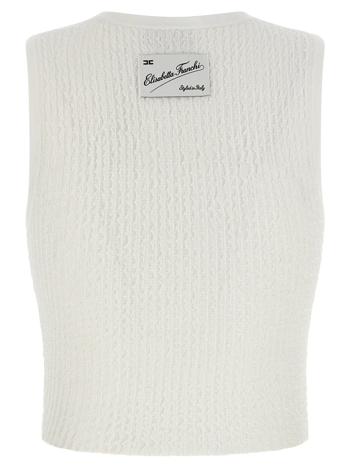 Elisabetta Franchi Ribbed Crop Top