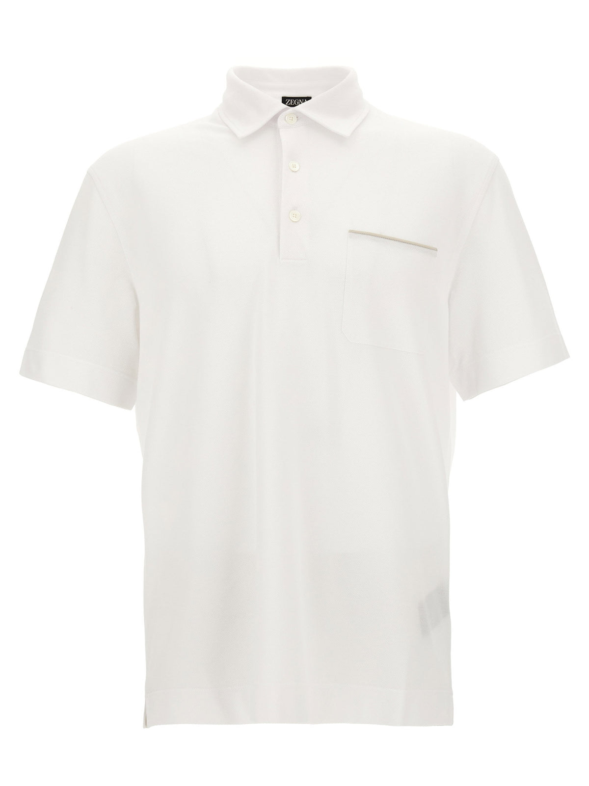 Zegna Piqué Cotton Polo Shirt