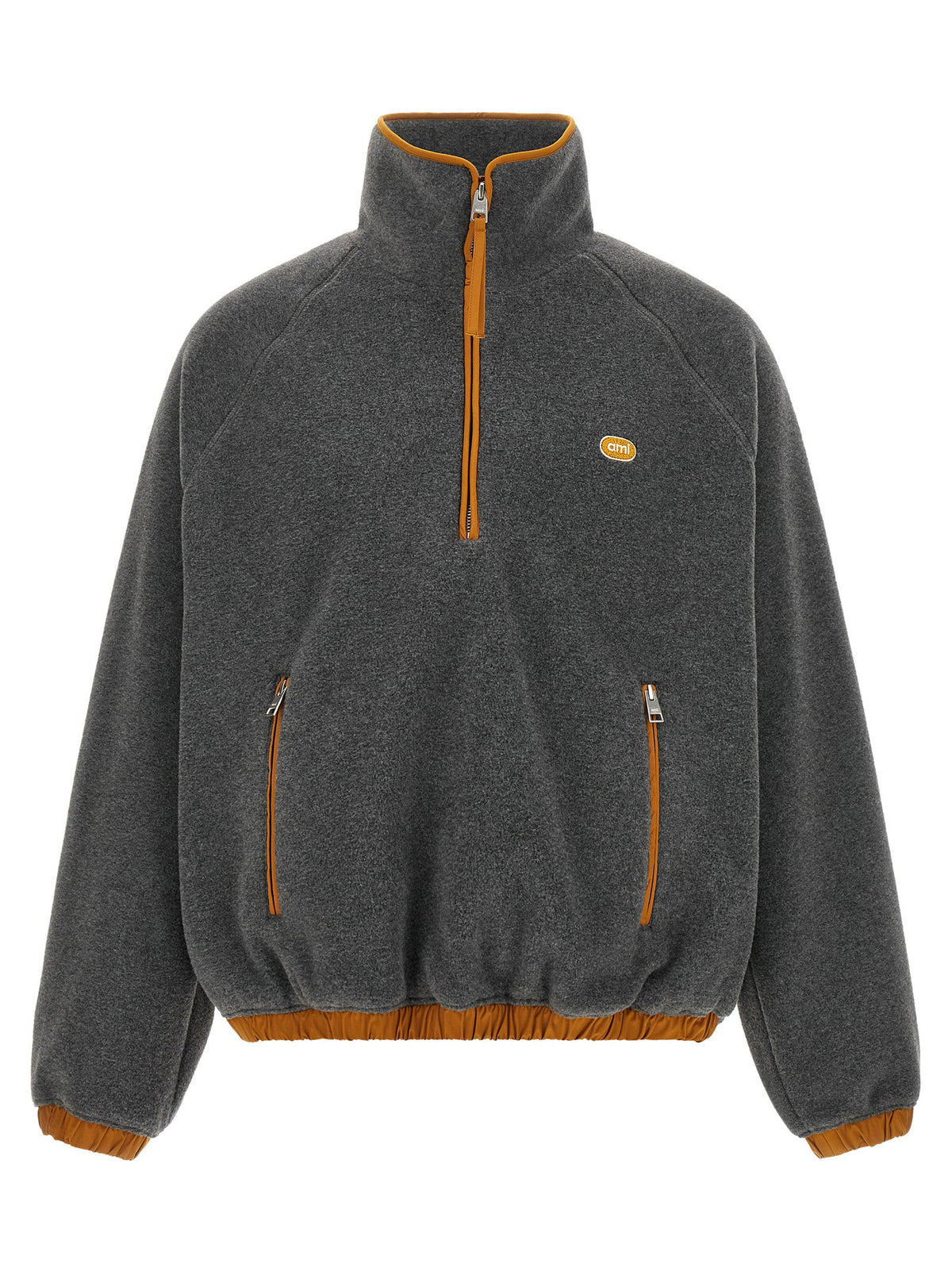 Ami Paris Orange Grey Vareuse Sweatshirt