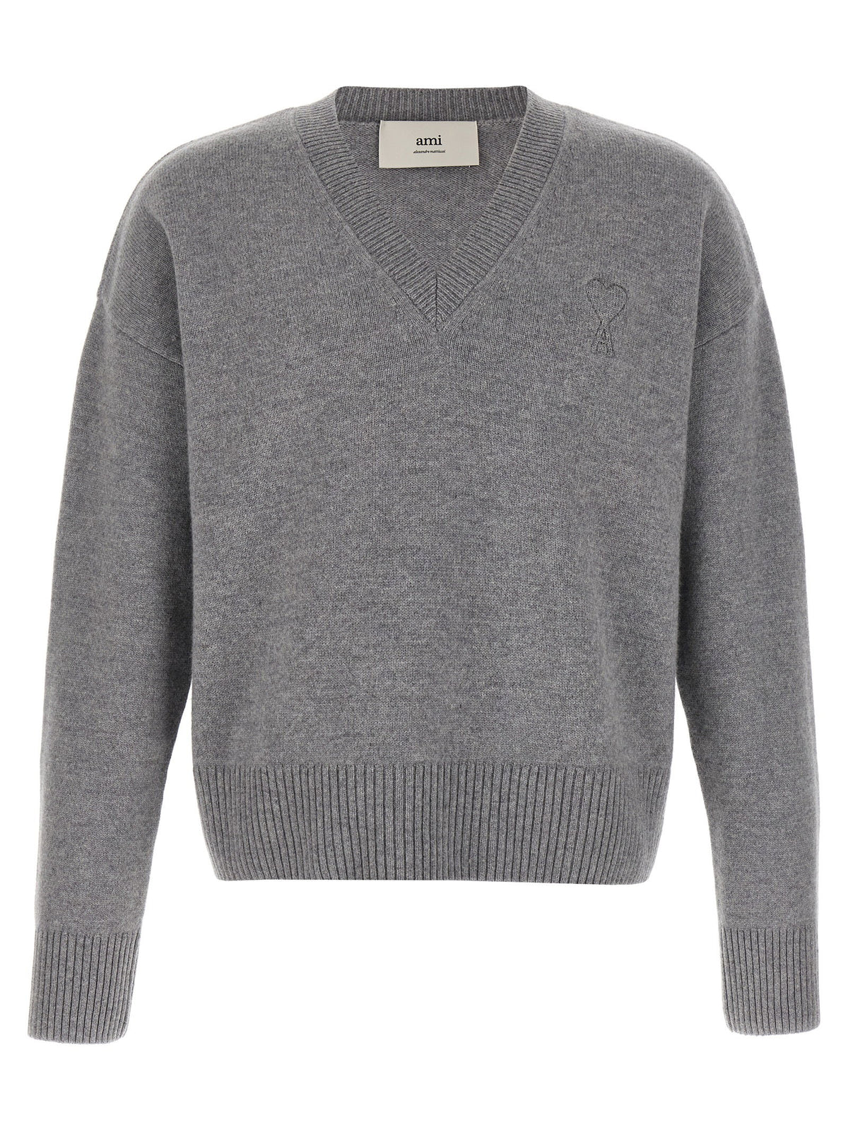 Ami Paris Puff Logo Patch Sweater
