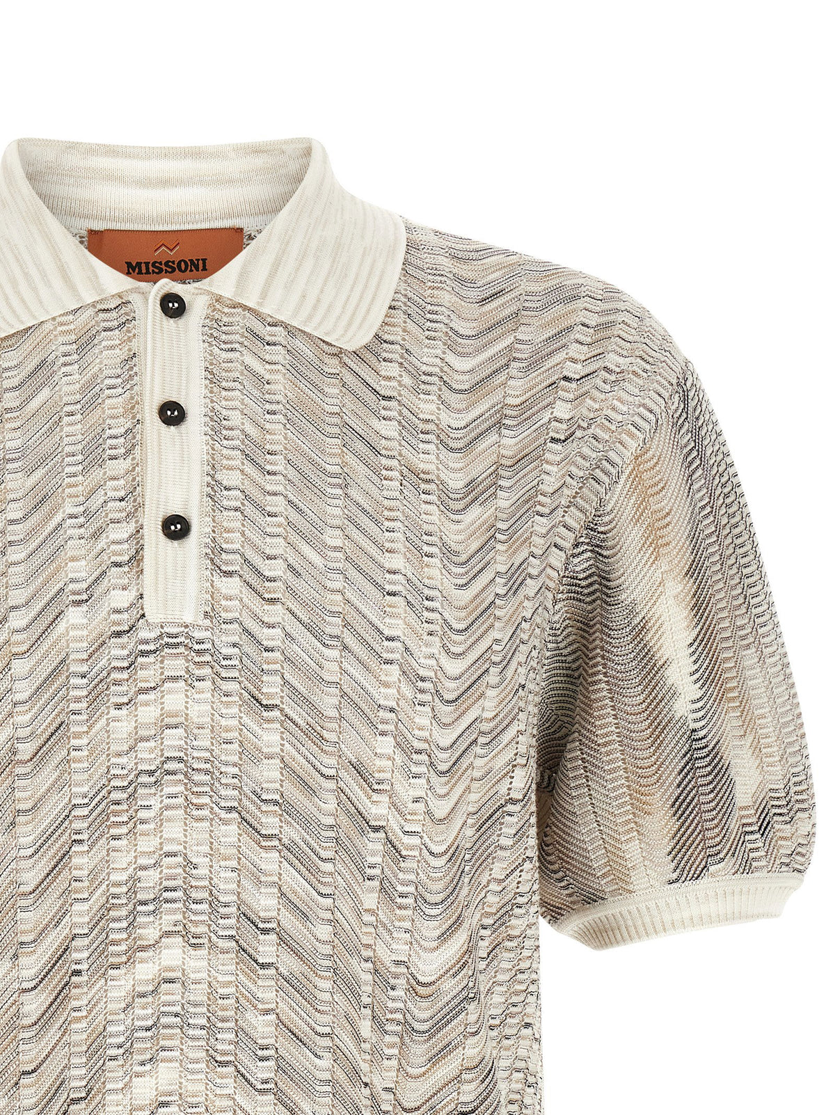 Missoni Zig-zag Knit Polo Shirt