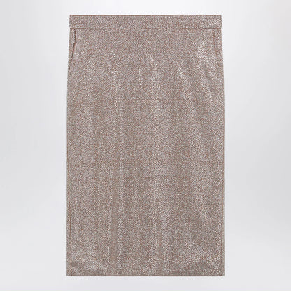 Giuseppe di Morabito Midi skirt with silver rhinestones