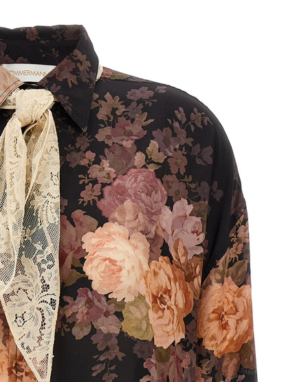 Zimmermann Illustration Lace Scarf Shirt