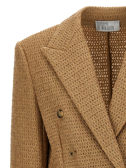 Giuseppe Di Morabito Braided Raffia Blazer