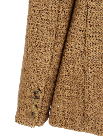 Giuseppe Di Morabito Braided Raffia Blazer
