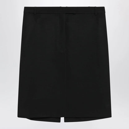Ferragamo Black wool and mohair skirt
