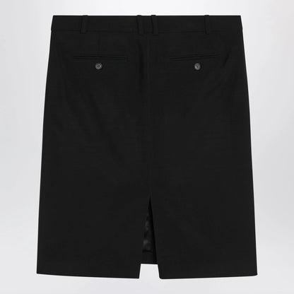 Ferragamo Black wool and mohair skirt