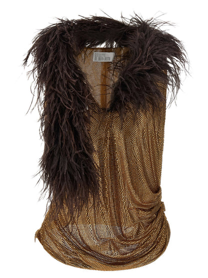 Giuseppe Di Morabito Mesh And Feather Top