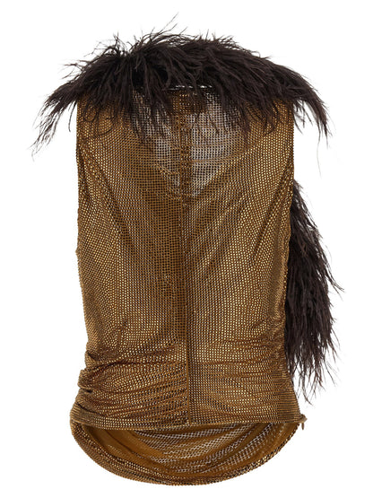 Giuseppe Di Morabito Mesh And Feather Top