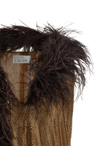 Giuseppe Di Morabito Mesh And Feather Top