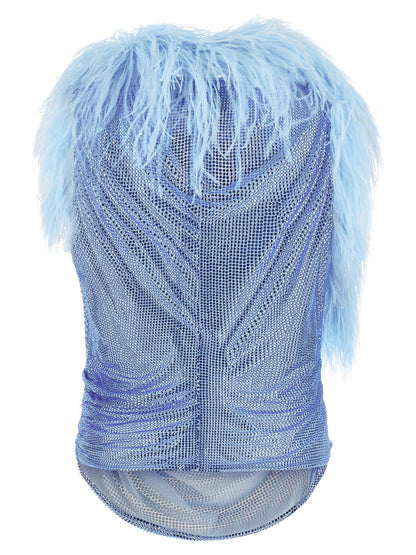 Giuseppe Di Morabito Mesh And Feather Top
