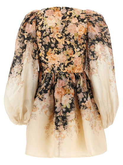 Zimmermann Illustration Draped Mini Dress