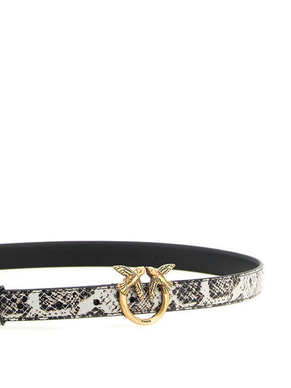 Pinko Python Print Leather Belt