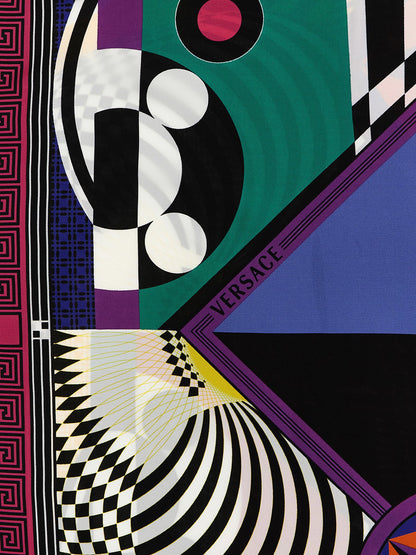 Versace Theatre Print Silk Scarf