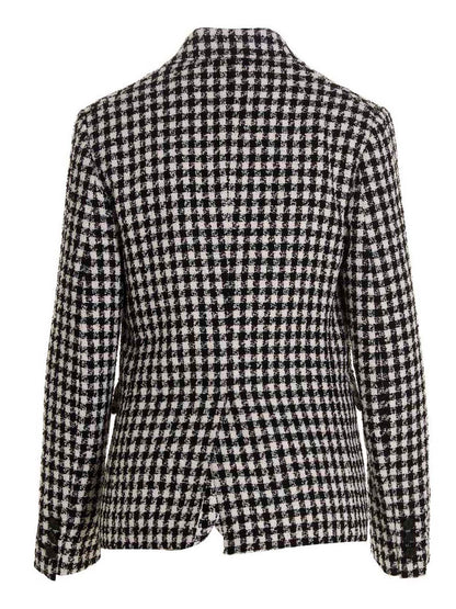 Versace Tweed Wool Blazer Jacket