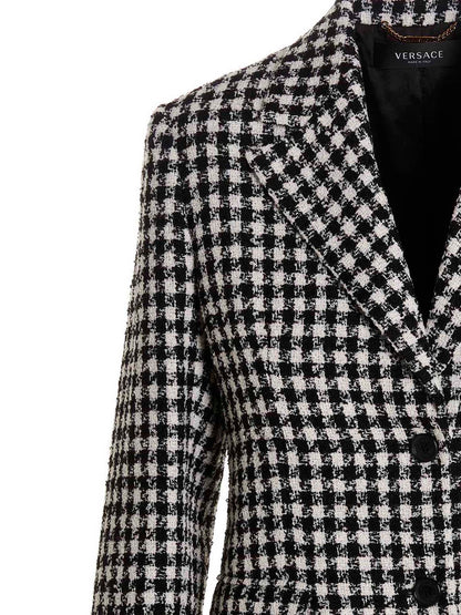 Versace Tweed Wool Blazer Jacket