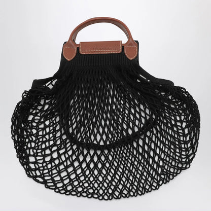 Longchamp Black La Pliage Filet small
