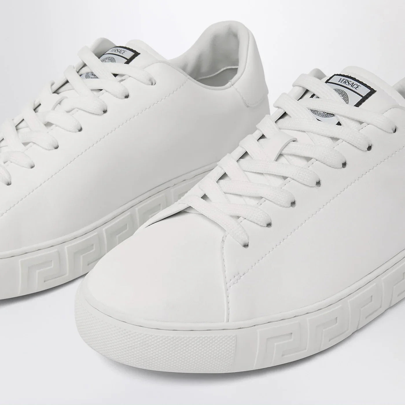 Versace White Greca nylon Sneakers
