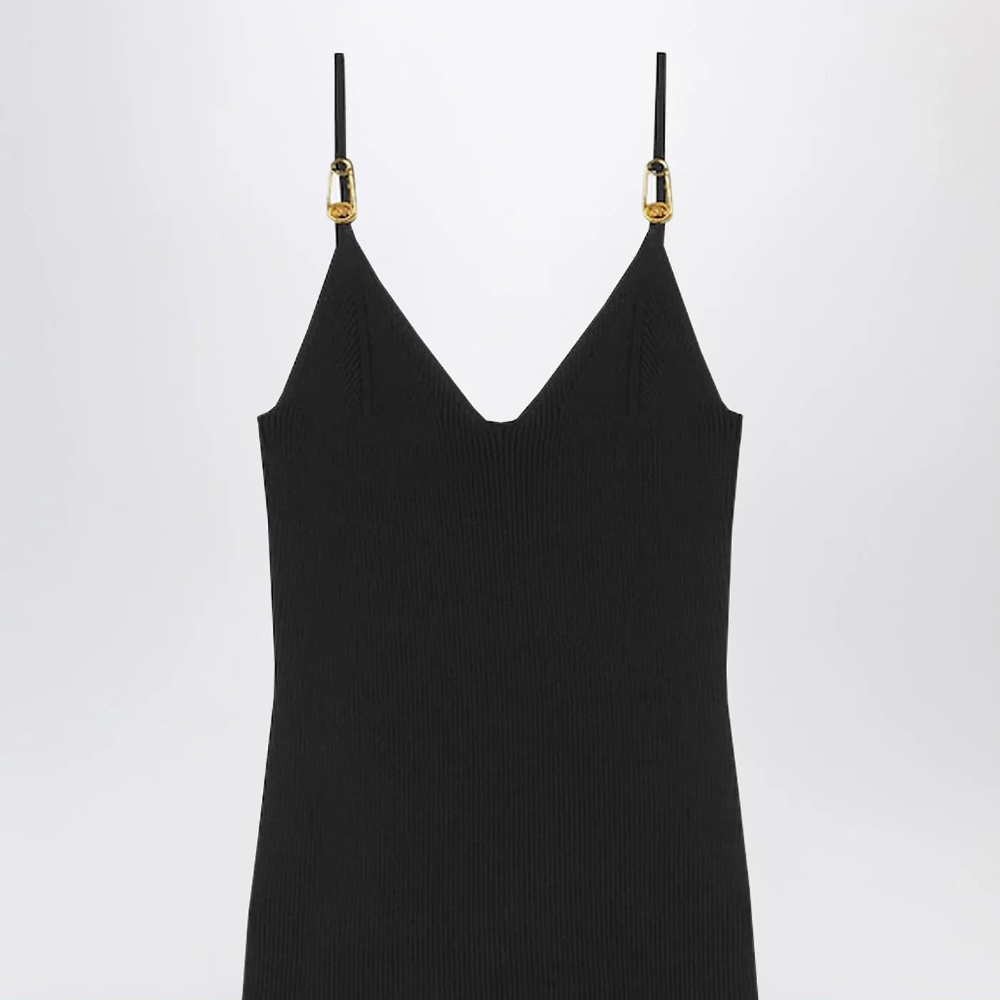 Versace Black knitted midi dress