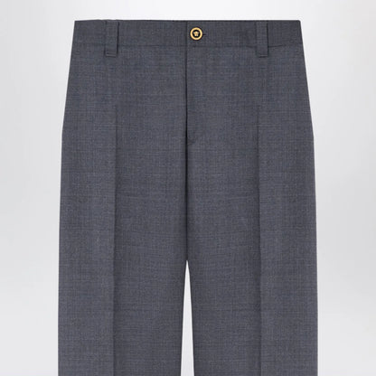 Versace Anthracite grey wool jogger trousers