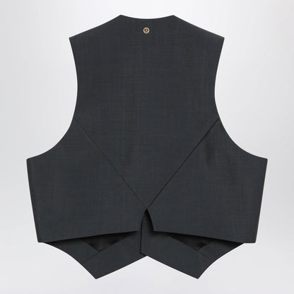 Versace Grey mohair wool vest