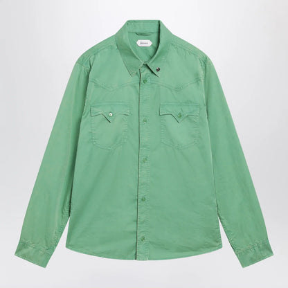 Versace Green cotton shirt