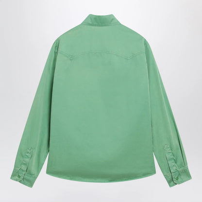 Versace Green cotton shirt