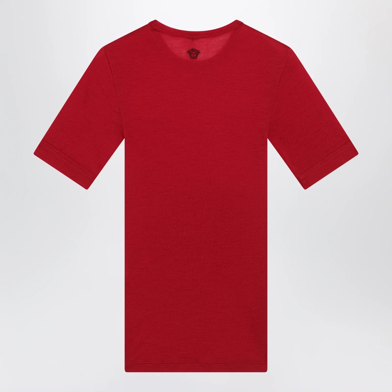 Versace Red wool T-shirt with embroidered logo