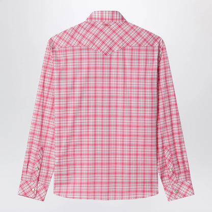 Versace Slim-fit cotton poplin check shirt