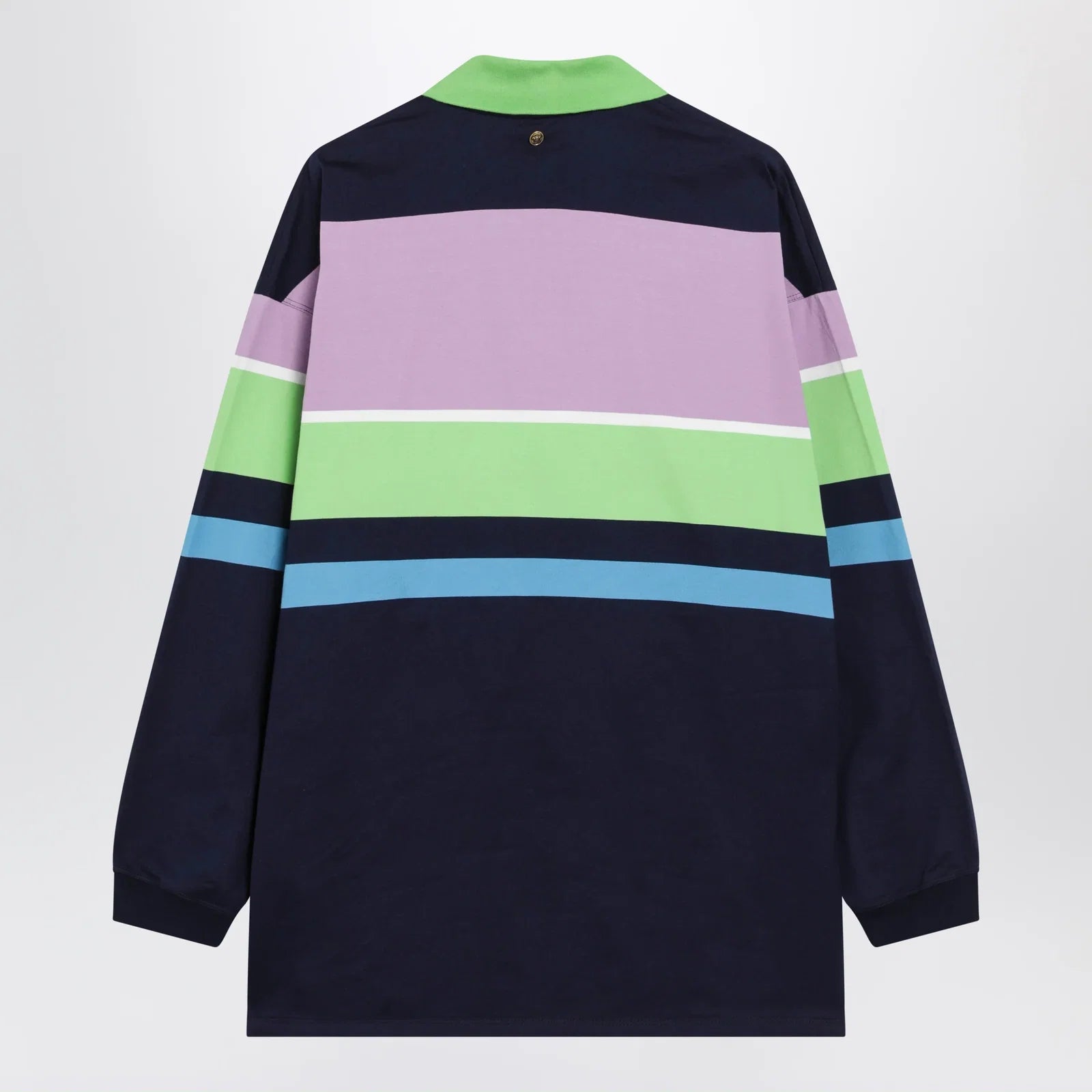 Versace Color-block striped long-sleeve cotton mini dress