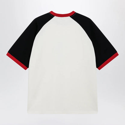 Versace White/black cotton T-shirt with Medusa print