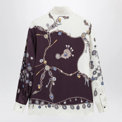 Versace Stolen Jewels Printed Shirt in Silk Twill