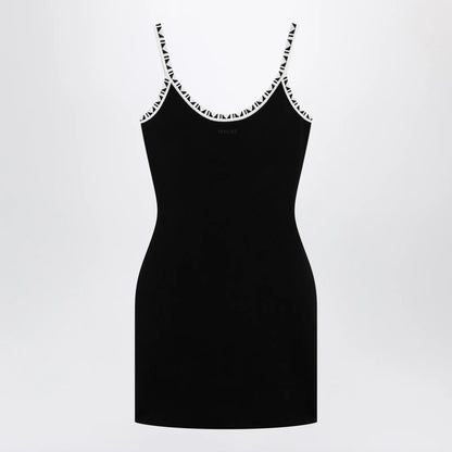 Versace Black stretch viscose mini dress